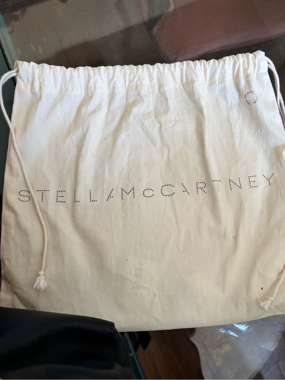 Stella McCartney Black Clutch with Gold Chain and Logo Disc - Picture 7 of 7